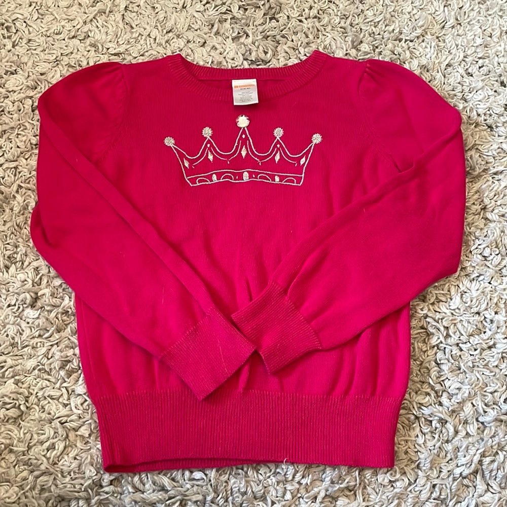 2016 Gymboree Outlet Crown Sweater, Size S(5-6)